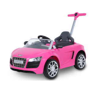 avigo audi push buggy car with canopy in pink